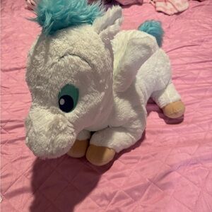 Disney White and Teal Pegasus Plush